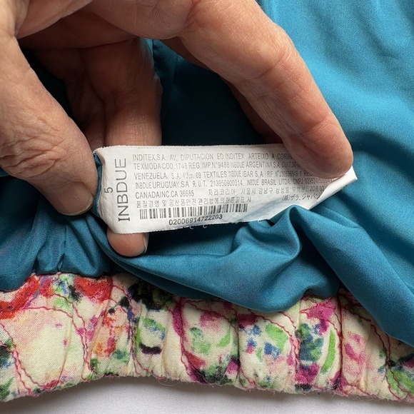 Zara‎ Quilted Bomber Jacket Women's Size XXS Pink Blue Green Orange Floral - Picture 5 of 7